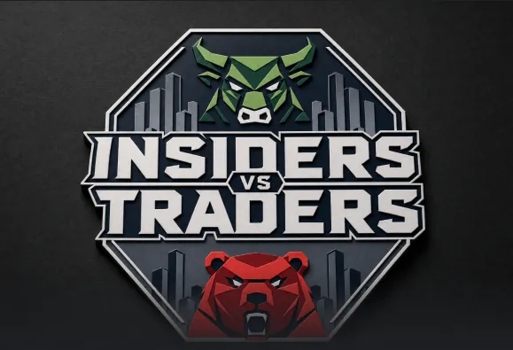The Insiders vs Traders emblem with a bull and a bear.